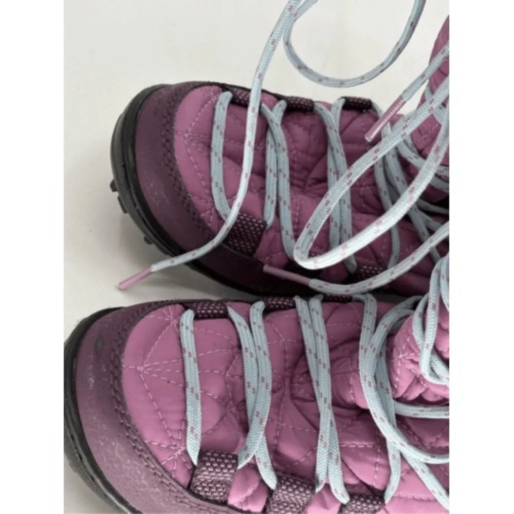 Columbia Boots Waterproof Winter Tall Loveland Kids Girls 4 Purple Pink Lace‎ Up